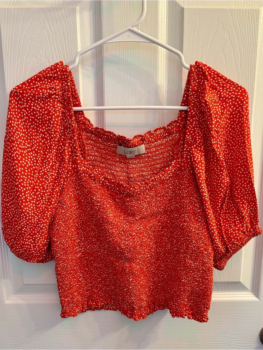 LOFT Puff-Sleeve Crop Top